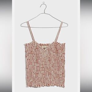 Madewell Smocked Tank Top